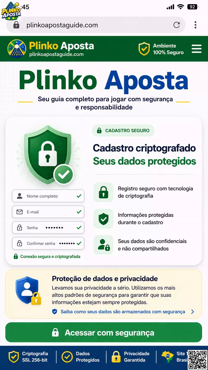 Registro com proteção de nível bancário